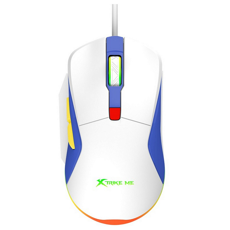 Мышь XTRIKE ME GM-227, игровая 3600dpi, 6кн, LED, белая