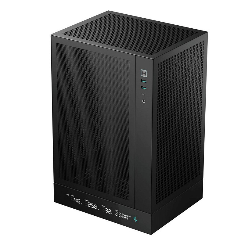 Корпус DeepCool CH170 Digital Black (R-CH170-BKNPI0D-G-1) без БП