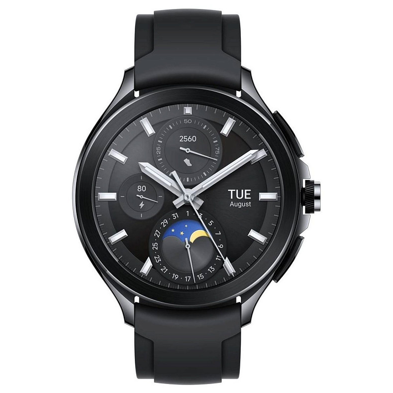 Смарт-часы Xiaomi Watch 2 Pro Black Case with Black Fluororubber Strap (BHR7211GL)
