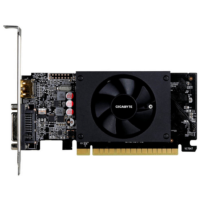 Видеокарта GIGABYTE GeForce GT710 2GB DDRR5 64bit low profile (GV-N710D5-2GL)