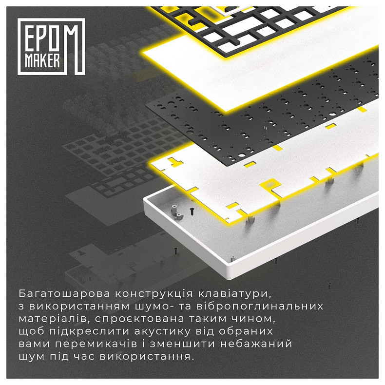 Клавиатура Epomaker EP84 Plus 75% Wisteria Linear Switch Hot-Swap (2.4G/BT/USB) RGB UA