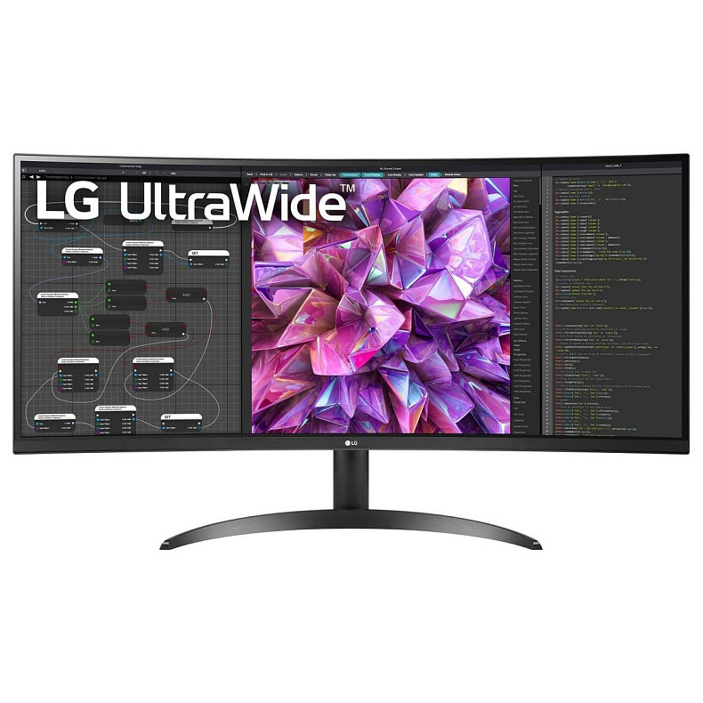 Монітор LG 34" 34WQ60C-B 2xHDMI, DP, Audio, IPS, 3440x1440, 21:9; sRGB 99%, CURVED, HDR10