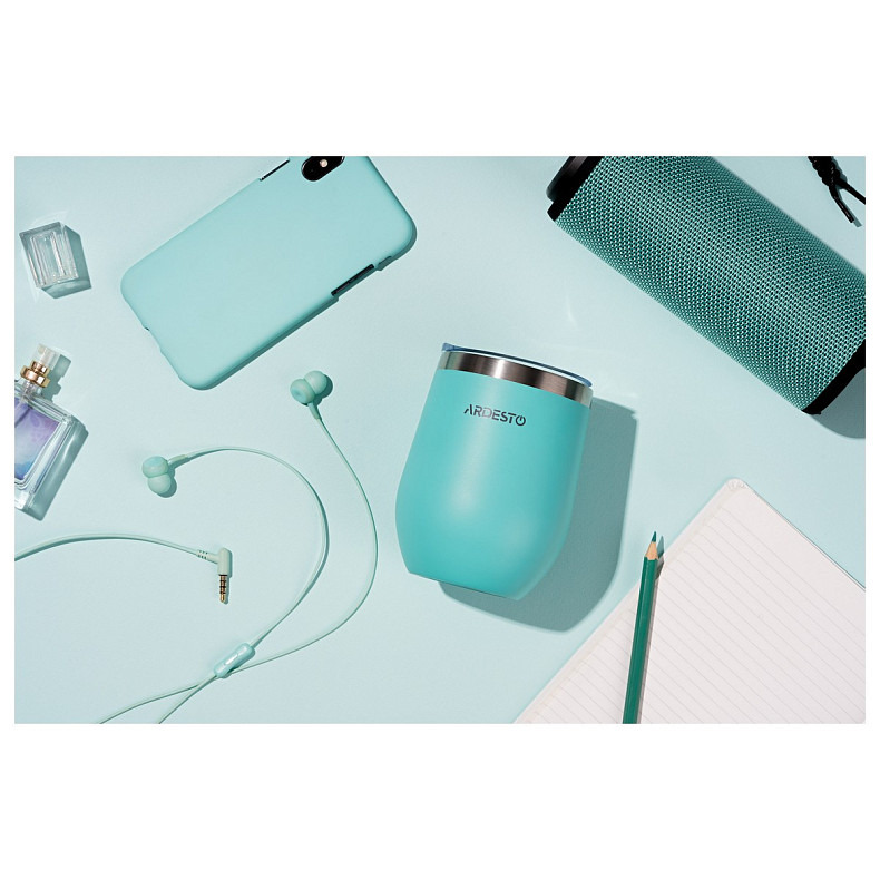Термокружка Ardesto Compact Mug, 350мл, нержавеющая сталь, голубой (AR2635MMS)