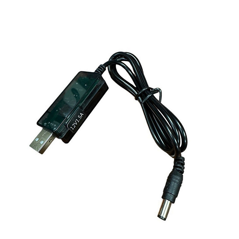 Адаптер XoKo USB-DC (M/M), 5/12В, 0.8 м, Black (DC-5-12-1,5A)