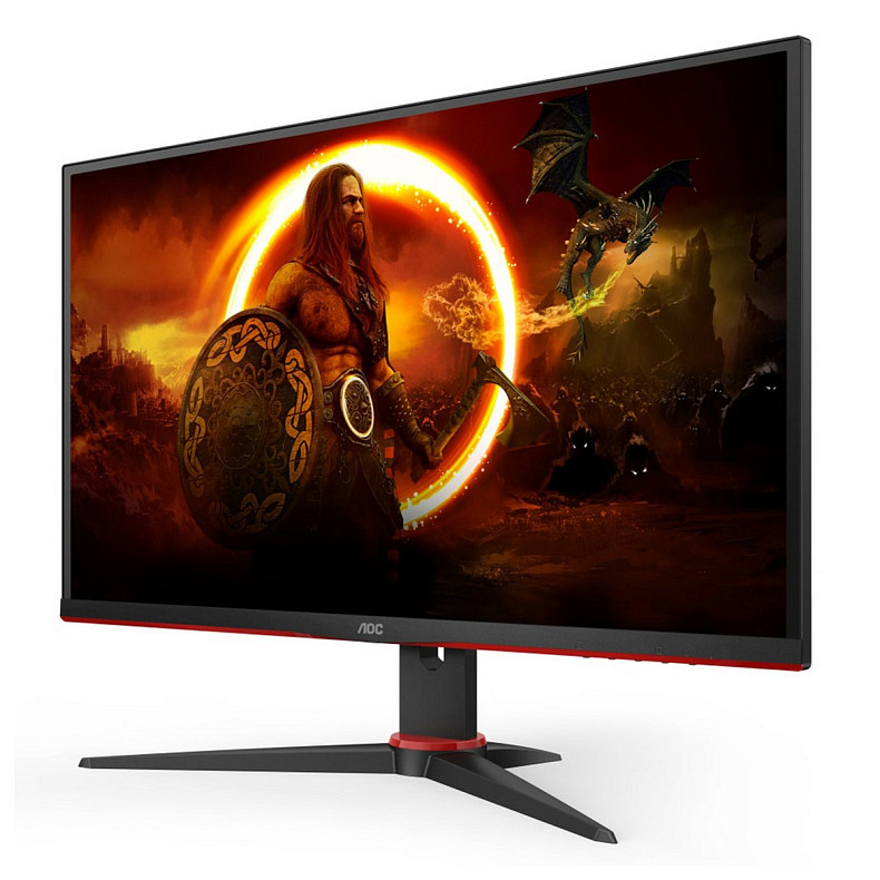 Монитор 27" AOC Q27G2E/BK, QHD, VA, 155Гц, 1 мс, 2х HDMI, DP, черный с красным