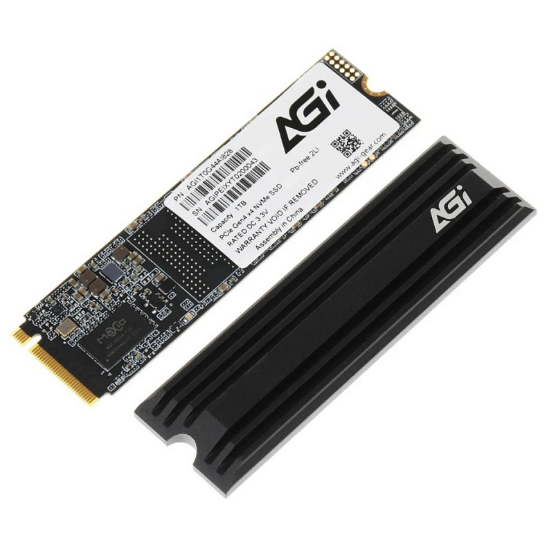 SSD накопичувач AGI 1TB AI828 M.2 2280 PCIe Gen 4x4 NVMe 1.4 3D NAND