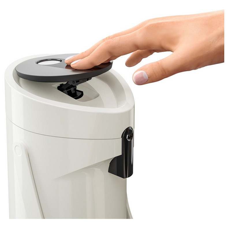 Термос Tefal Ponza Pump, 1.9л, пластик, скло, білий (K3140214)