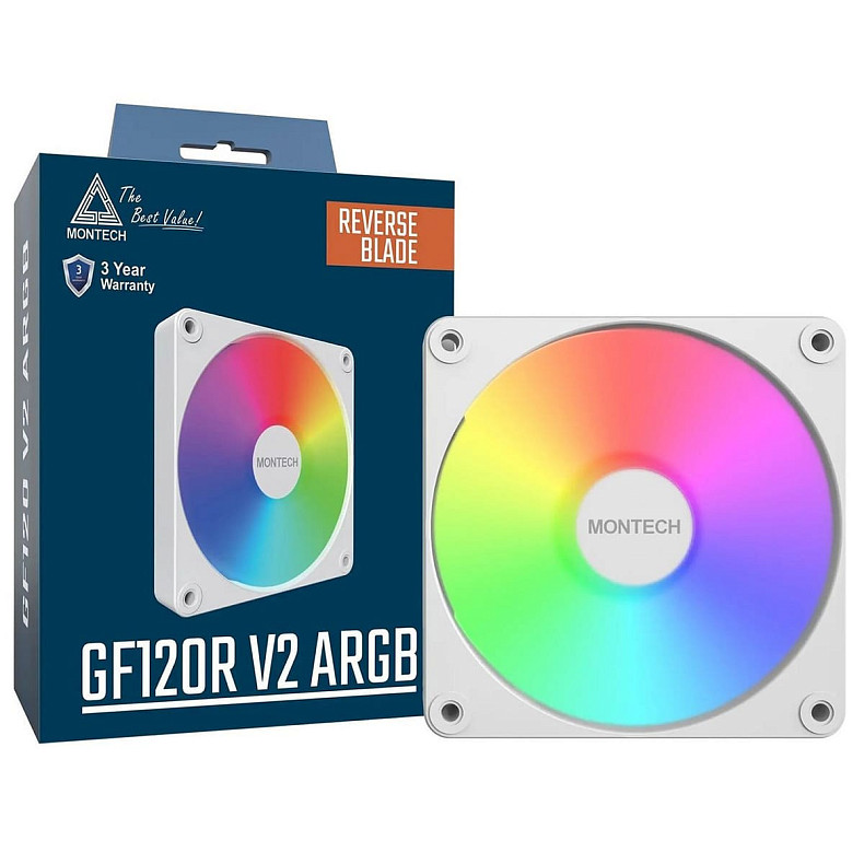 Корпусный вентилятор Montech GF120R V2 ARGB PWM 120MM (W)