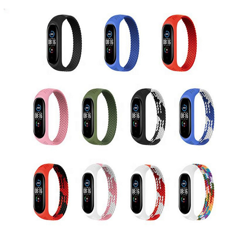 Ремінець BeCover Elastic Nylon Style для Xiaomi Mi Smart Band 5/Mi Smart Band 6 Size M Red (706155)