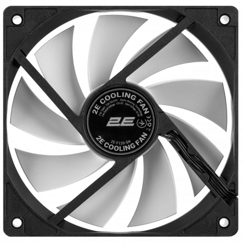 Корпусный вентилятор 2E F120-SN, 120мм, 500-1500rpm, 4pin 24dBa, черный