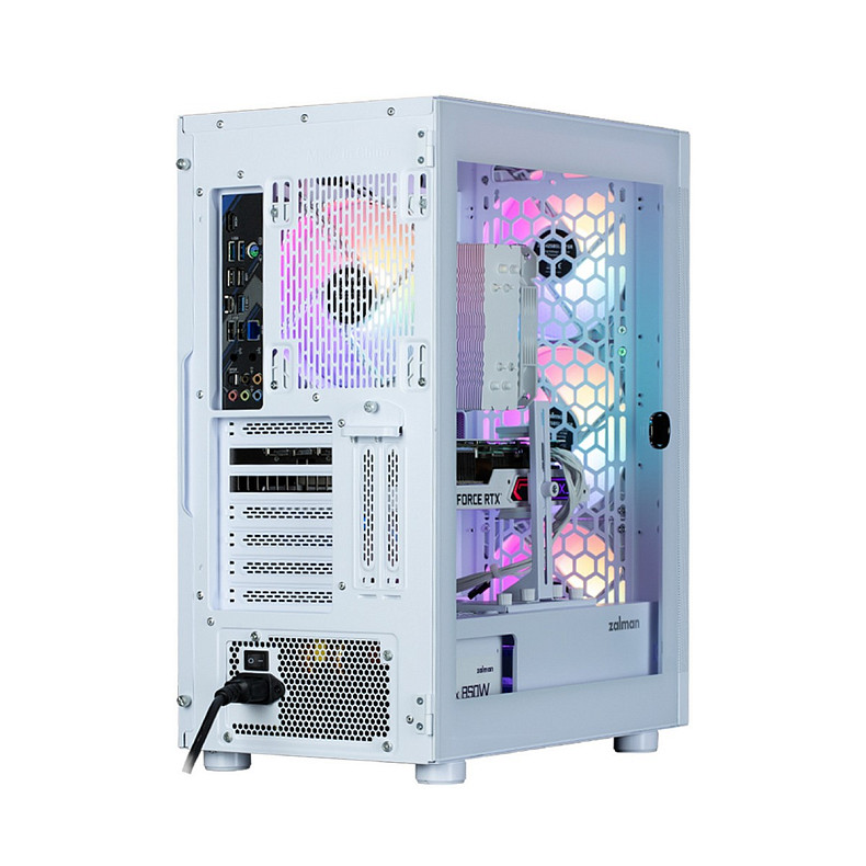 Корпус Zalman I4 TG без БЖ 4x140мм RGB VGA 320мм LCS ready TG Side Panel ATX біл