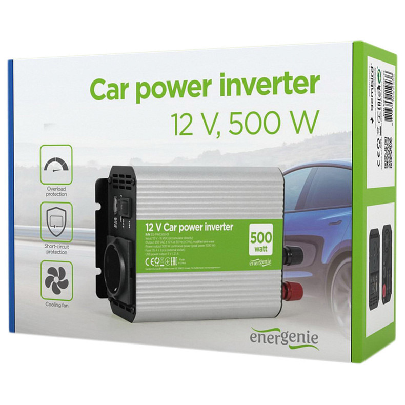 Автомобільний інвертор Energenie на 500 Вт (EG-PWC500-01)
