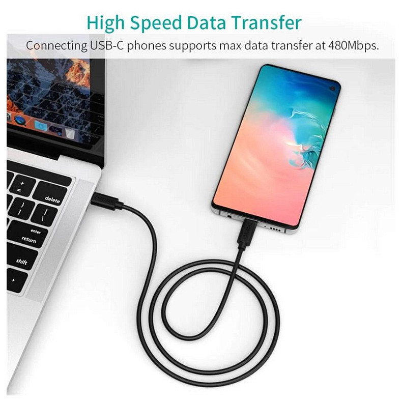 Кабель Choetech USB Type C - USB Type C, 0.5м (CC0001)