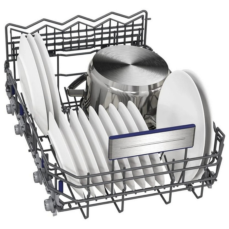 Посудомийна машина Siemens вбудована, 10компл., A+, 45см, дисплей, 3й кошик, Zeolith, білий