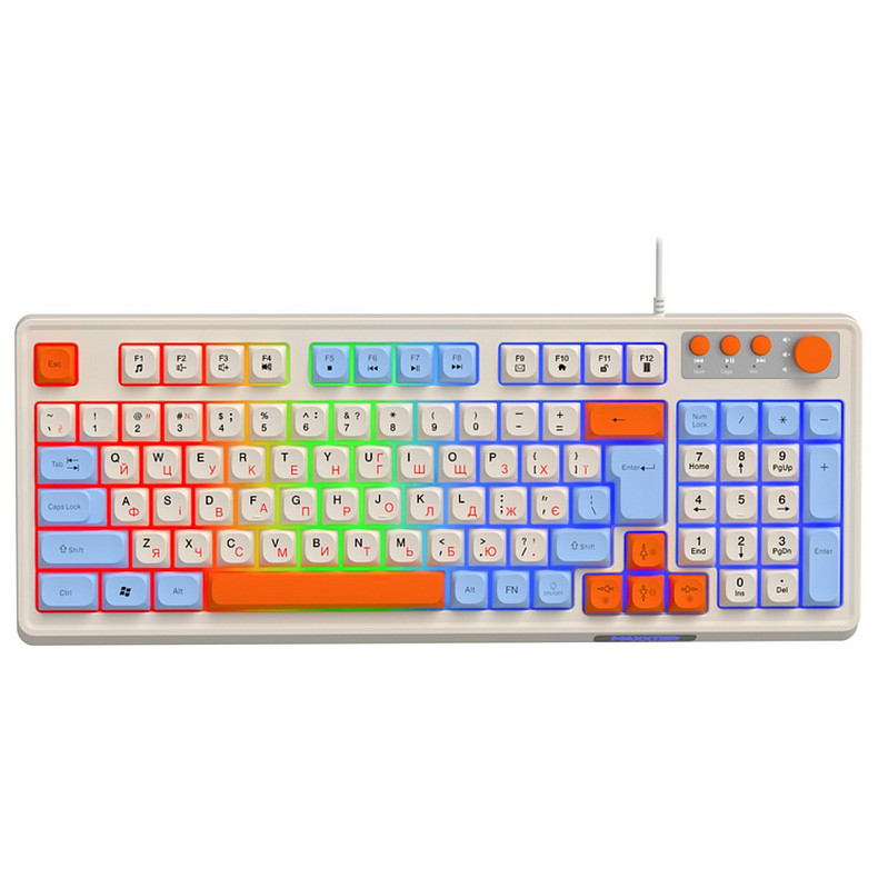 Клавіатура Maxxter KBG-3C01-UA White