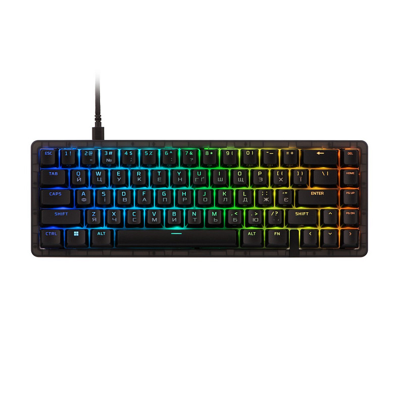 Клавіатура HyperX Alloy Origins 2 65key, Red, USB-A, Hot-Swap, EN/UA, RGB, чорний