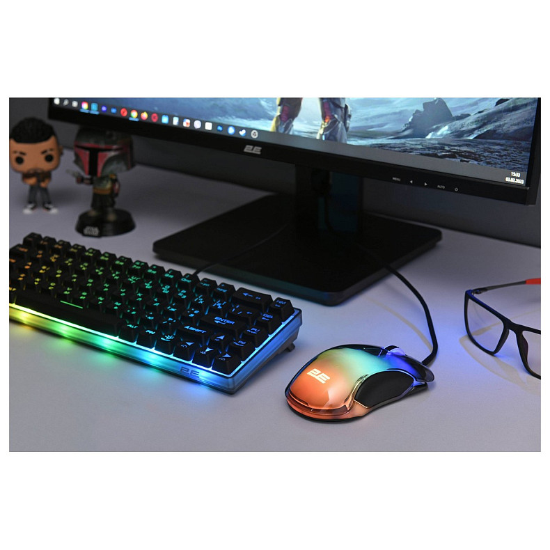 Мышка 2E GAMING MG345 RGB USB Transparent