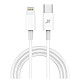 Кабель Grand-X Lightning USB Type-C 12W, 1м, White (CL-03W)