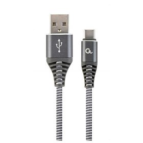 Кабель Cablexpert (CC-USB2B-AMCM-2M-WB2), USB2.0 - USB Type C, 2м, серый