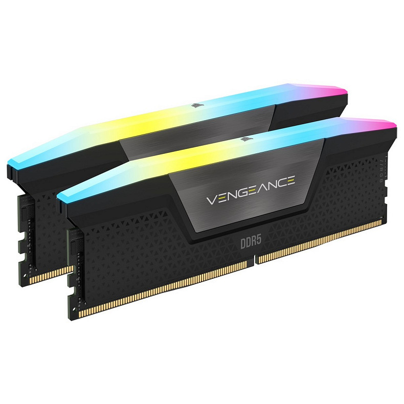 ОЗП Corsair Vengeance RGB DDR5 2x16GB 6000MHz Black (CMH32GX5M2B6000C40)