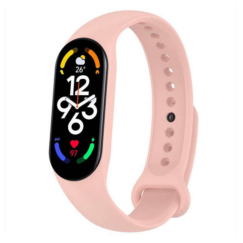 Силіконовий ремінець BeCover для Xiaomi Mi Smart Band 7 Pink (707483)