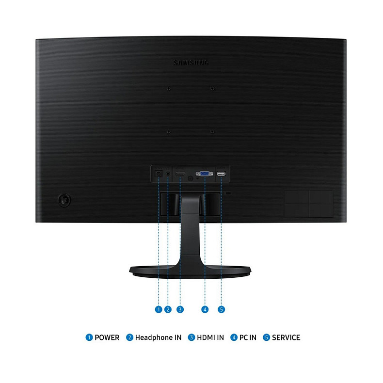 Монитор Samsung 23.8" S24D360 D-Sub, HDMI, VA, 100Hz, 4ms, CURVED