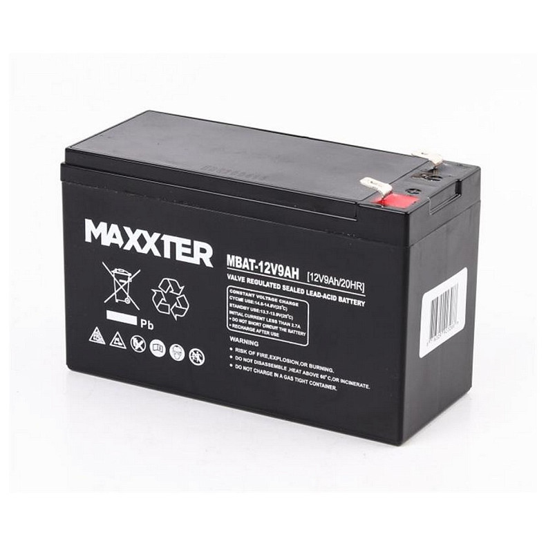 Акумуляторна батарея Maxxter 12V 9AH AGM (MBAT-12V9AH)