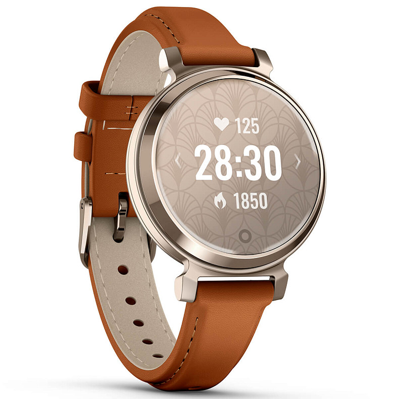 Спортивные часы GARMIN Lily 2 Cream Gold with Tan Leather