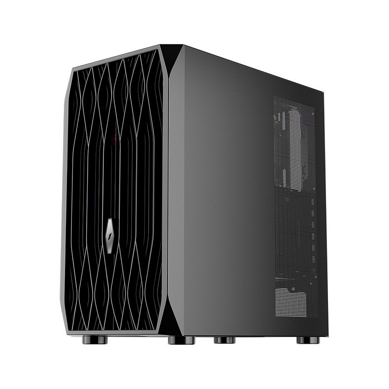 Корпус 1stPlayer AY7-BK-4F1 Black без БП