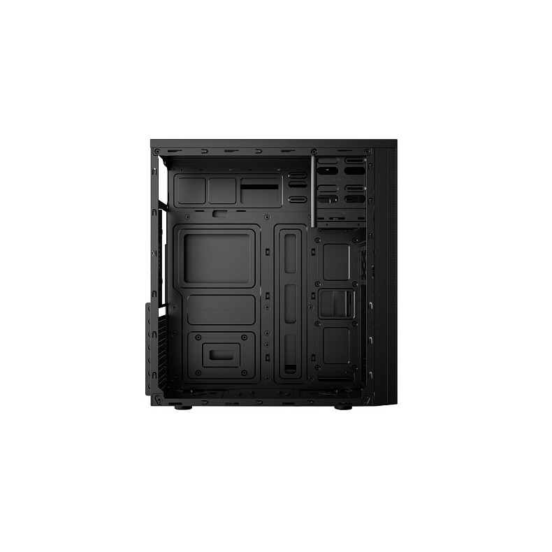 Корпус 2E Alfa E185-400, з БЖ 2E ATX400W, 1xUSB3.0, 2xUSB2.0, Perforated Side, ATX, чорний