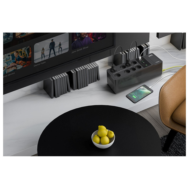 ДБЖ APC Back-UPS 1050VA/600W, USB charging port, USB, 6+2 Schuko