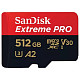 Карта пам'яті SanDisk microSD 512GB C10 UHS-I U3 Extreme Pro V30 + SD