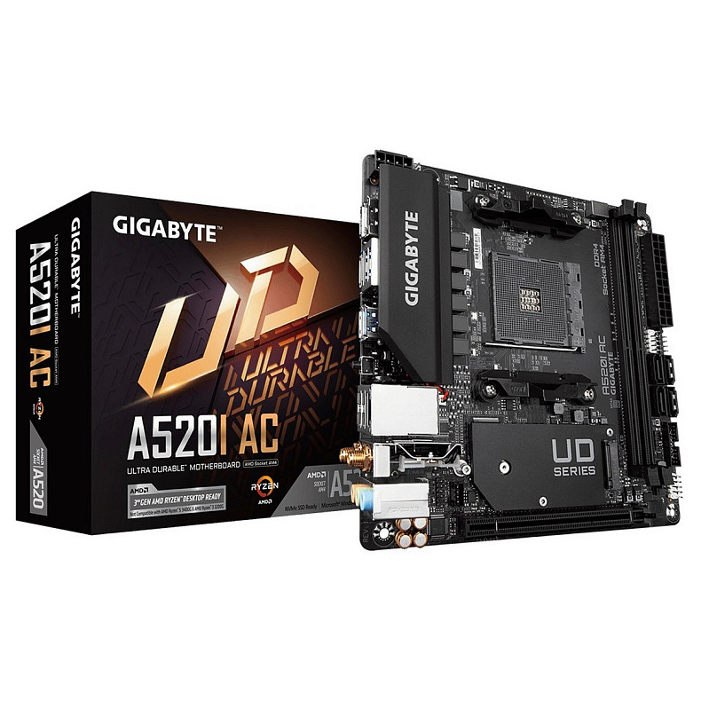 Материнська плата Gigabyte A520I AC Socket AM4