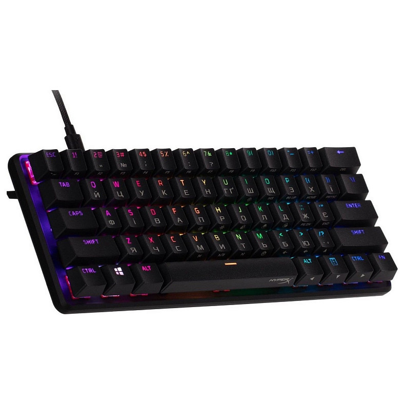 Клавіатура HyperX Alloy Origins 60 Red RGB UA Black (4P5N4AA)