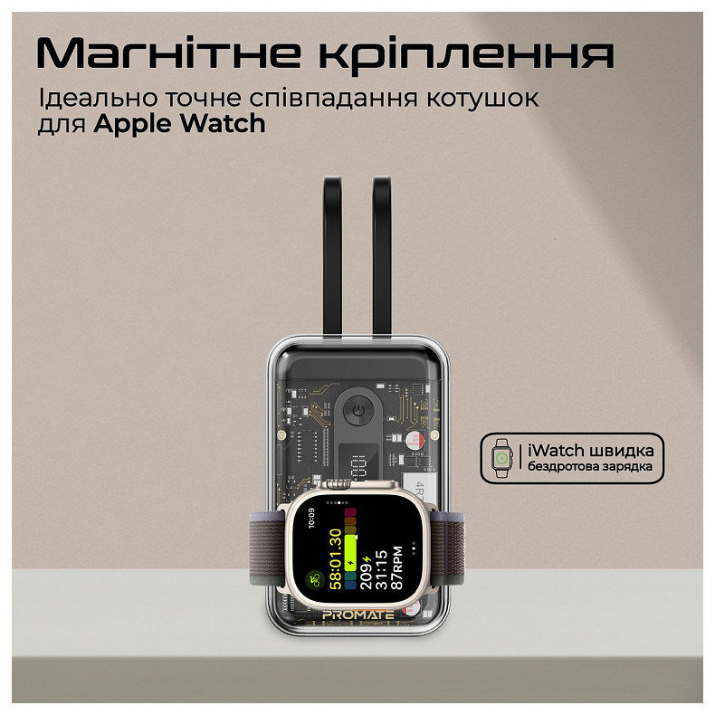 Универсальная мобильная батарея Promate Mavrix-20 20000mAh 65W Black (mavrix-20.black)