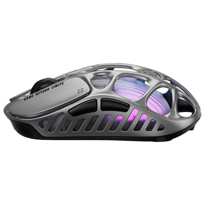 Миша GravaStar Mercury X Pro, 8K, BT/WL/USB-A, RGB, сірий