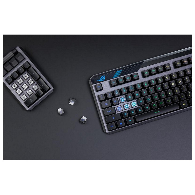 Бездротова клавіатура Asus ROG Claymore II RD RGB WL Black (90MP01W0-BKUA01)