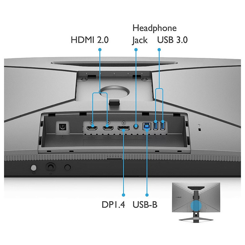 TFT 27" BenQ EX270M, IPS, FHD, 240 Гц, 1мс, 2xHDMI, DP, USB-hub, HAS, колонки, серый металлик