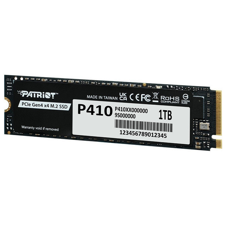 Накопитель SSD 1TB Patriot P410 M.2 2280 PCIe NVMe 4.0 x4 TLC (P410P1TBM28H)