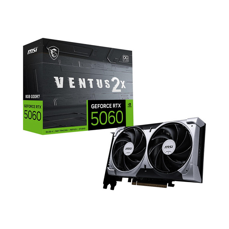 Видеокарта MSI GeForce RTX 5060 8GB GDDR7 VENTUS 2X OC