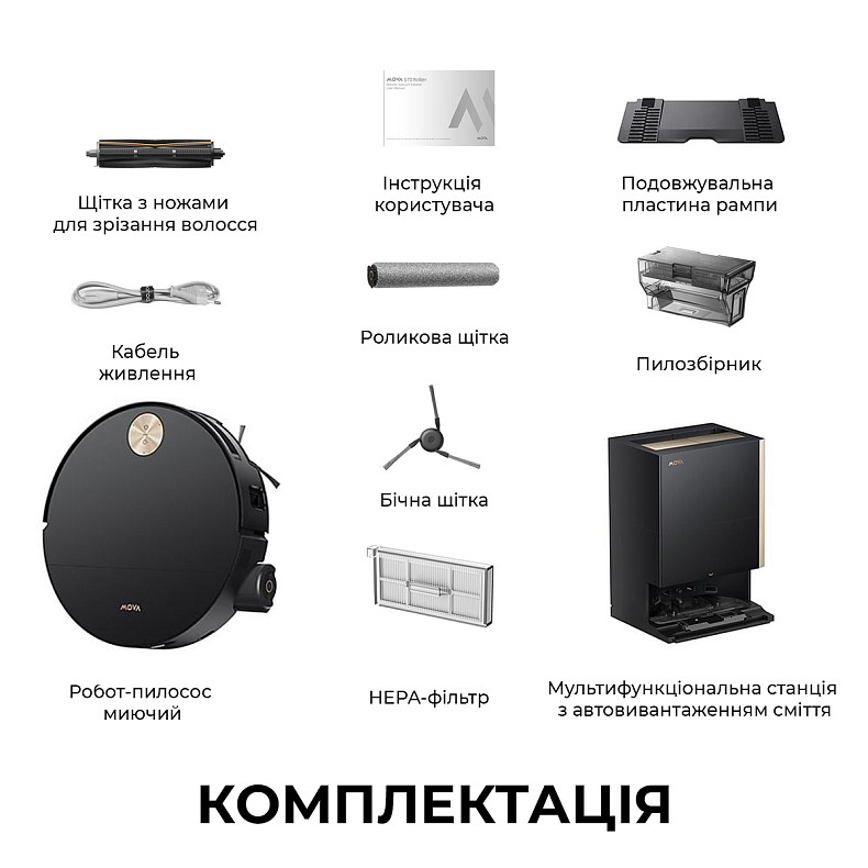 Робот-пылесос моющий MOVA S70 Ultra Roller Black