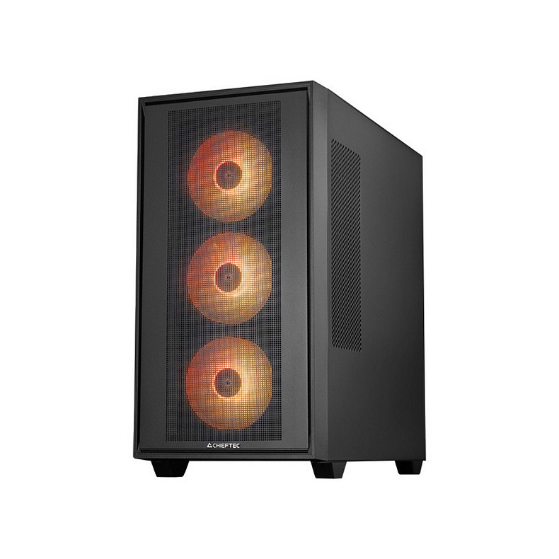 Корпус Chieftec hunter 3 gs-03b-op 4x120mm A-RGB, USB-C, E-ATX, без БП, black