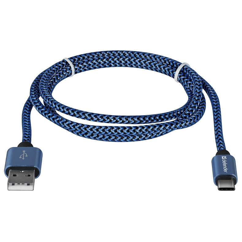 Кабель USB AM-Type-C M, 1.0 м, синій, 09-03T PRO Defender