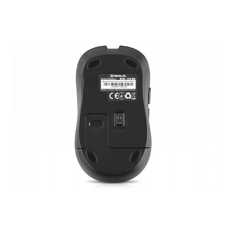 Мышь беспроводная REAL-EL RM-331W Black