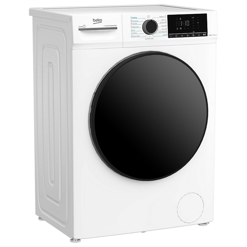 Прально-сушильна машина Beko фронтальна, 7(5)кг, 1400, D, 52см, дисплей, інвертор, пара, білий