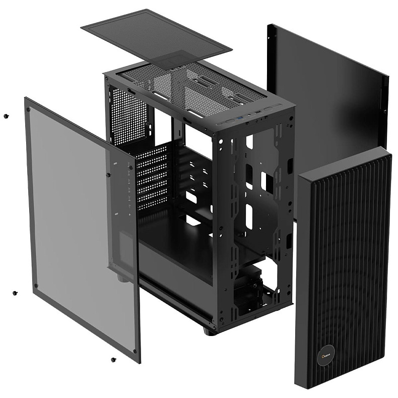 Корпус Ocypus GAMMA C70 W/O PSU, BK ATX (GAMMA-C70-BKG000XX-GL)