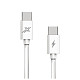 Кабель Grand-X USB Type-C - USB Type-C, Power Delivery, 48W, 1м, White (CC-07)