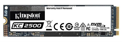 SSD накопитель 250GB M.2 NVMe Kingston KC2500 M.2 2280 PCIe Gen3.0 x4 3D TLC (SKC2500M8/250G)