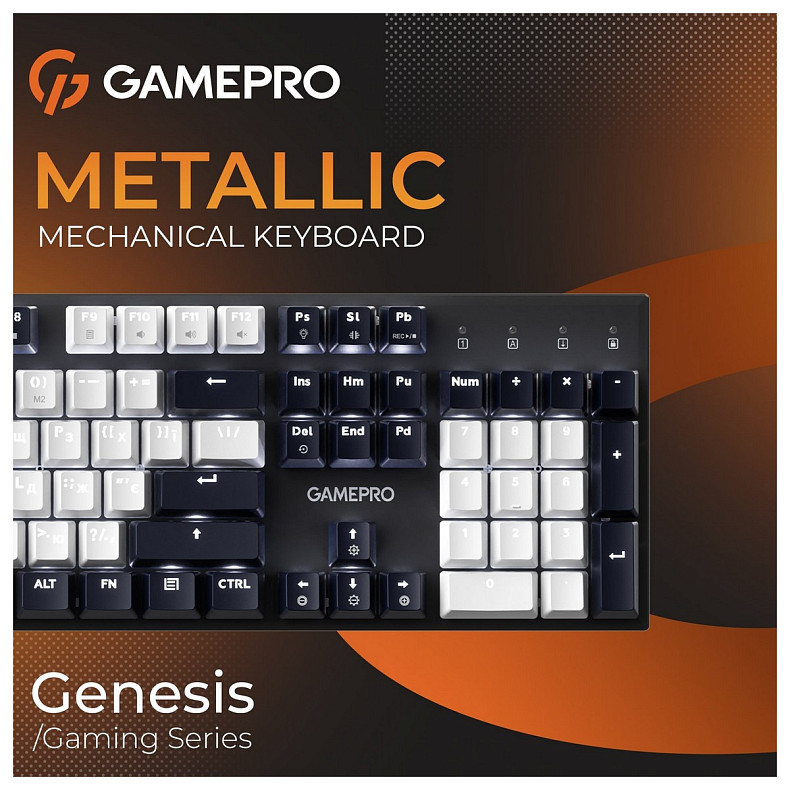 Клавиатура GamePro Genesis Metallic MK144B Outemu Red Swithes USB Black