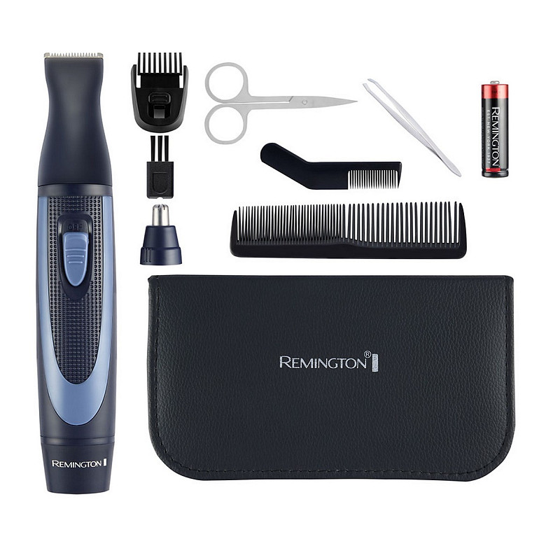 Набір дорожній Remington TRAVEL KIT, для бороди, вусів, носа та вух, насадок-3, чохол, гребінець, пі